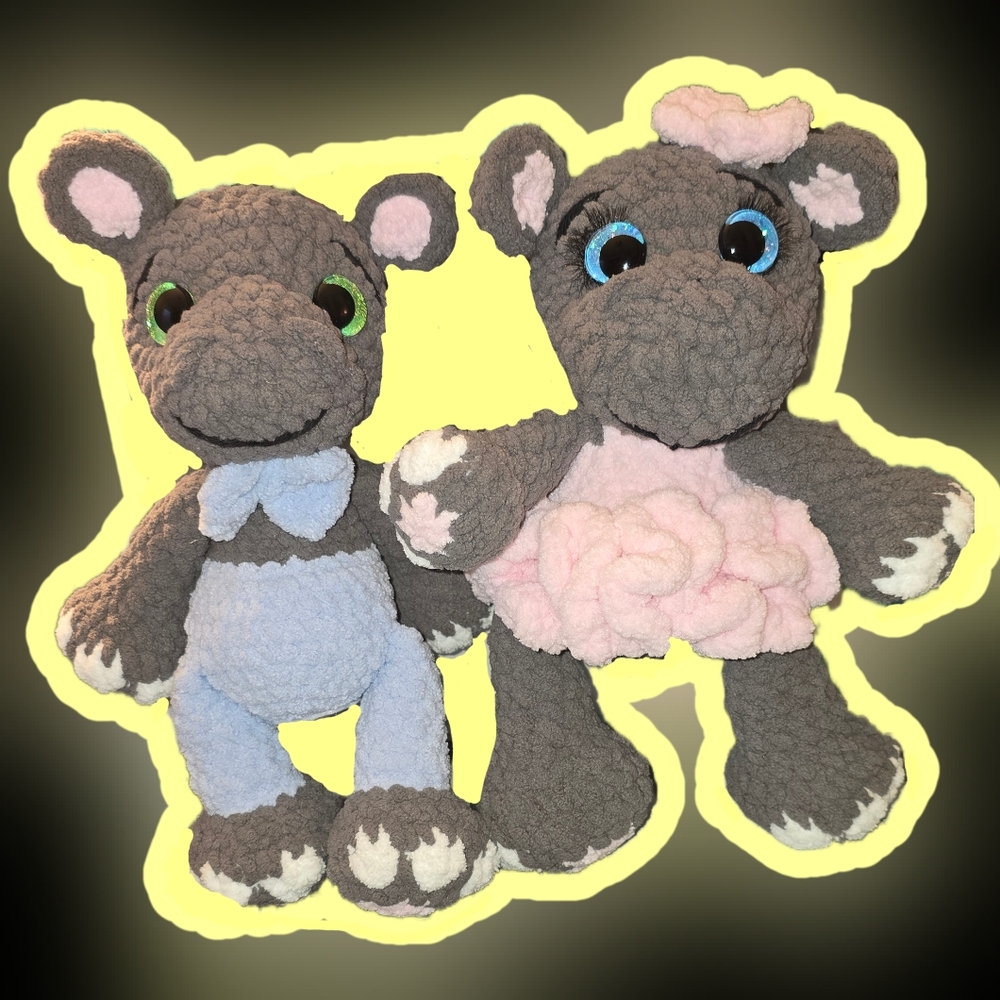 Baby hippo boy and girl